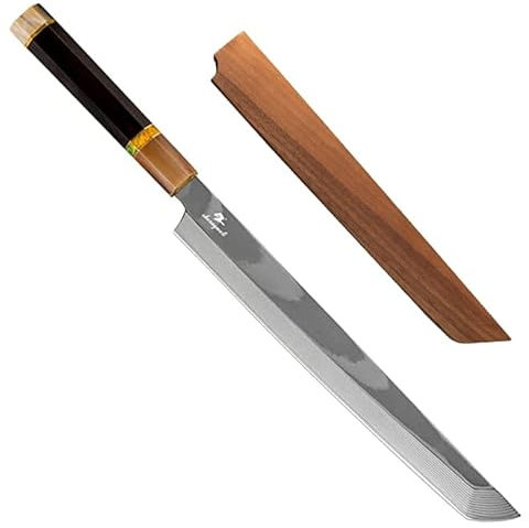 10 pollici Giapponese Sashimi Coltello 33 Layer Damasco Cucina Sushi Filetteting coltelli Coltelli Cleaver Salmone Affettatura Pesce Chef Sashimi Coltelli Coltello Set Cucina coltello cucina santoku