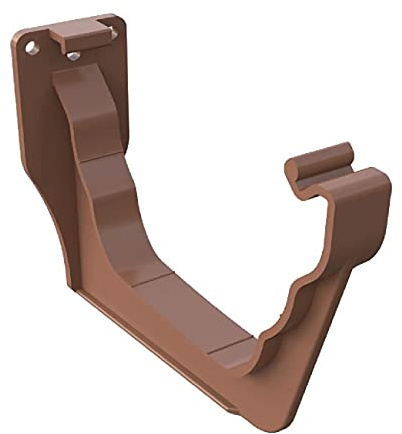5 x Brown Ogee Fascia Gutter Brackets, Freeflow 135mm Rain Water Systems
