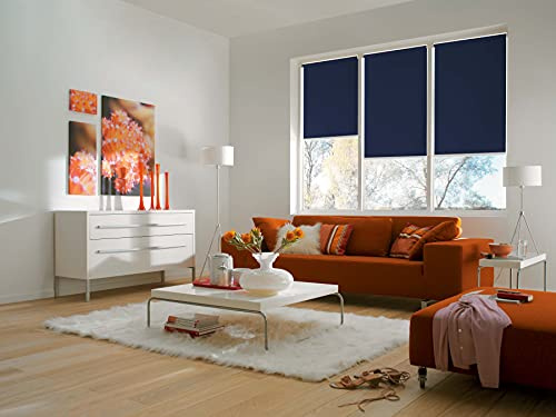 Sunlines Smart Style Elektrisches Rollo, Polyester, Marine, 70 x 180 cm