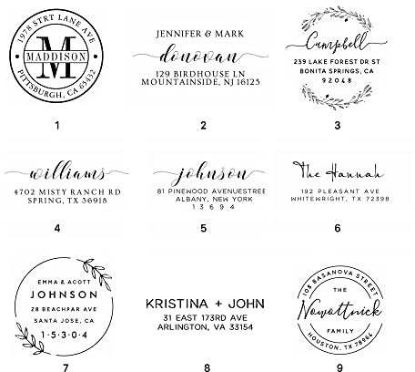 iStampStore Individueller selbstfärbender Rücksendeadress-Stempel – bis zu 18 Designs – 15 Farben zur Auswahl