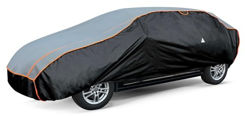Walser Hagelschutz Abdeckplane Auto, Autogarage Abdeckung, Abdeckplane Auto Basic, Auto Hagelschutzplane, Abdeckung Auto 100% Polyester, Auto Vollgarage, Auto Abdeckung Größe 2 - anthrazit-schwarz
