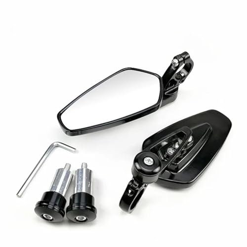 Motorrad Rückspiegel Spiegel 360 Grad Aluminiumlegierung 7/8 Zoll Universal Motorrad Rückspiegel Motorrad Fahrrad Lenker Rückspiegel 2 Teile/Satz Motorrad Seitenspiegel Spiegel Rückspiegel