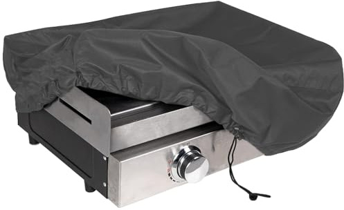 MFPMTUXO Housse Plancha Imperméable, 600D Couvercle Plancha, Bache Plancha avec Cordon, Housse de Protection Plancha Anti-Vent,Anti UV (60 * 60 * 25cm,Noir)