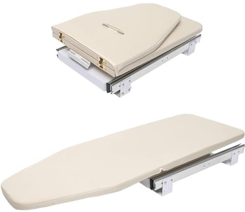 HACSYP Tabla de Planchar montada en la Pared: Tabla de Planchar Plegable compacta, Plataforma de Planchado Plegable con cajón de 180°, giratoria, for Dormitorio doméstico