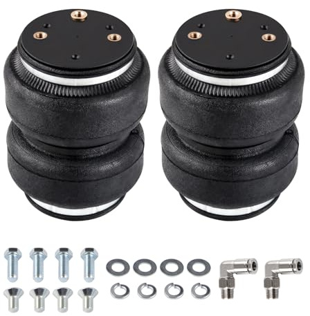 2 resortes de suspensión de aire universales de doble fuelle compatibles con Dodge Ram 1500 2011-2018, Dodge Ram 1500 Classic 2019-2021, carga de 5000 libras, 5 a 100 PSI