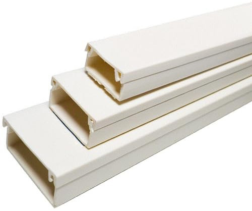 Serenitison PVC Cable Duct,Electrical Cable Tidy,Floor Cable Cover,Electrical Cable Tidy,Self Adhesive Cable Covers,Cable Channel To Protect Wires Prevent Cable Trips,Easy To Install,Wear Resistant