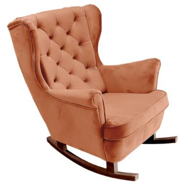 DomiMeble Relaxsessel Gepolstertem Sitz Armlehnen Fernsehsessel Loungesessel Polstersessel Couchsessel Armsessel Chair Wohnzimmersessel Ohrensessel Armlehnensessel 102x81x95cm Orange_29823