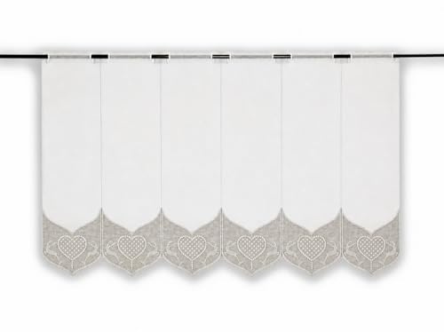 Scheibengardine Hirsch Herz Landhaus Bistrogardine BxH 80x60cm