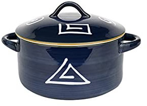 SBCGFY Keramikschüssel, Schüssel für gedämpfte Eier, binaurale Suppenschüssel aus Keramik, Backschüssel, Frühstücksschüssel für zu Hause, süße Dessertschüssel, Nudelschüssel mit(8,5 Zoll)