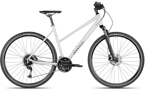 Axess Veris Cross Trapez | Crossbike | Damenfahrrad | 27-Gang Schaltung | Hydraulische Scheibenbremsen