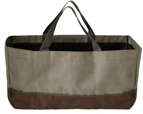 Tragetasche Brennholz-Holzträger, große Brennholztasche, Wachs-Leinen-Holzträger, Tragetasche, hohe Kapazität, langlebig, Kaminzubehör Holzkorb