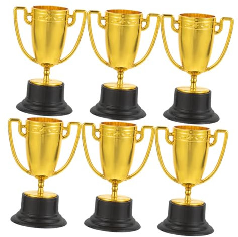 Abaodam 6stücke Mini-trophäen Aus Kunststoff Goldfarbene Fußballtrophäe Für Junge Mädchen Kleine Trophäen Als Für Wettbewerbe Belohnungsveranstaltungen Und Partygeschenke
