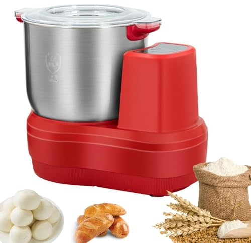 Amasadora EléCtrica Gran Capacidad 10L con FuncióN FermentacióN, Batidora EléCtrica 150W con DiseñO Dividido, Temporizador Inteligente, Amasado RáPido En 15 Minutos para Cocineros Caseros,10L