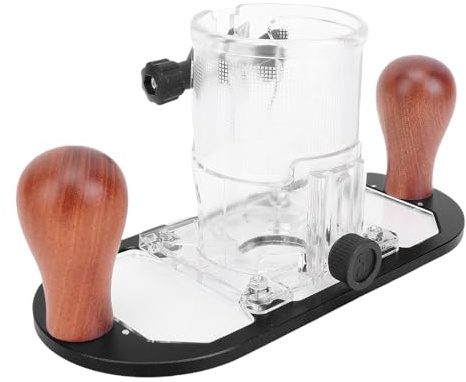 banapoy Woodworking Trimmer Router Base, Engraving Milling Router Table Base Transparent Plastic Protection Cover, for 65mm Trimming Machine