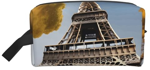Cityscape Paris Tour Eiffel France Imprimé Voyage Maquillage Portable Cosmétique Organisateur Pochette Grande Capacité Sac de Rangement