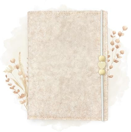 Mutterpass Hülle aus Filz mit Holzperlen – Schutzmappe für Mutterpass & Dokumente – Praktisches Geschenk für werdende Mamas, Schwangerschaft Organizer