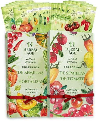 26 Variedades De Jardín Plantas – 5,600 Semillas Para Huerto Cultivar De Verduras y Tomates: Tomate Cherry, Zanahoria, Cebolla – Jardinería En Casa Interior y Exterior, Regalos Para Hombre y Mujer