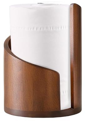 Protoence Soporte de Madera para Rollos de Papel, Dispensador de Estilo Granja, Porta Rollos para Organizar Rollo De Cocina, para Cocina, Mesa de Comedor, Gabinete, Estante de Estilo