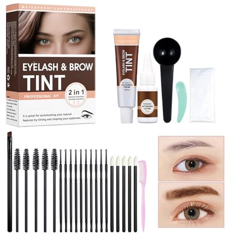 Kit di tintura per sopracciglia - Set di colorazione delle ciglia, per la tintura, strumenti per l'applicazione cosmetica | Utilità per il trucco e la toelettatura per le donne Salone Home