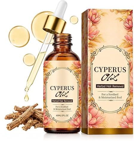 Cyperus Rotundus Oil for Hair Removal 60ml - Natural Cyprus Rotundus Oil | Hair Removal for Women & Men, Reduces Unwanted Hair Growth After Shave Oil, Shrink Pores, Hydrates, Soothe