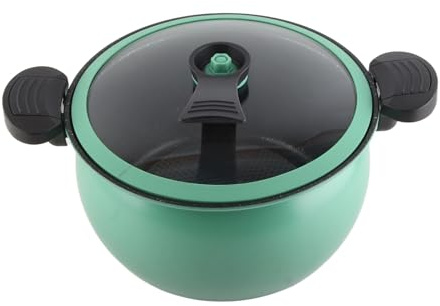 Rcniso Pentola per Zuppa a Pressione Antiaderente Plumpy, Comoda e Pratica in Vetro Temperato per gli Appassionati di (7 litri)