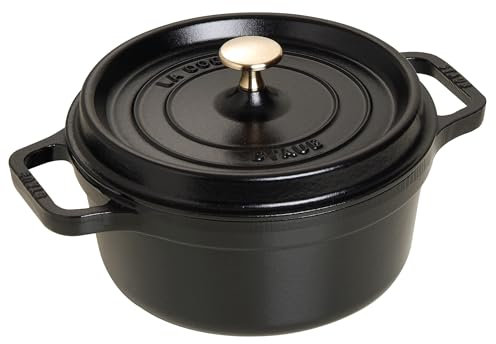 Staub Cocotte Cazuela, Cast Iron, Negro Mate, 22 cm
