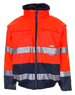 Planam Unisex Warn-comfortjacke Comfort-Jacket High Visible Size M in orange/marine blue (pack of 1)