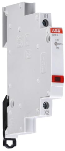 ABB E219-C Leuchtmelder - Rote LED - Kontrollleuchte 16A 115-230 V | LED-Statusanzeige, 9 mm platzsparend, AC/DC Betriebsspannung 115-250 V, Temperaturbereich -25 bis +55 °C 2CCA703401R0001