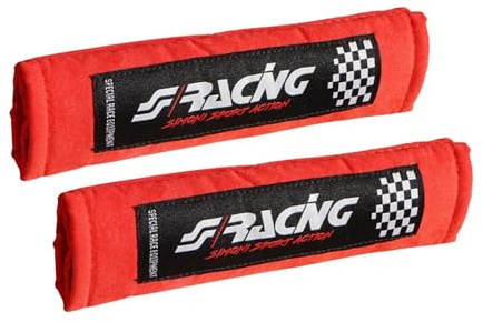Simoni Racing Protège Ceinture de Sécurité Sport - Rouge - 2 pièces