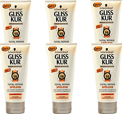 6x Gliss Kur Total Repair Spülkur Trockenes Haar 200ml