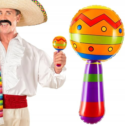 Widmann 04813 - Aufblasbare Rumbakugel mit Glöckchen, 20 cm, Karneval, Fasching, Mottoparty