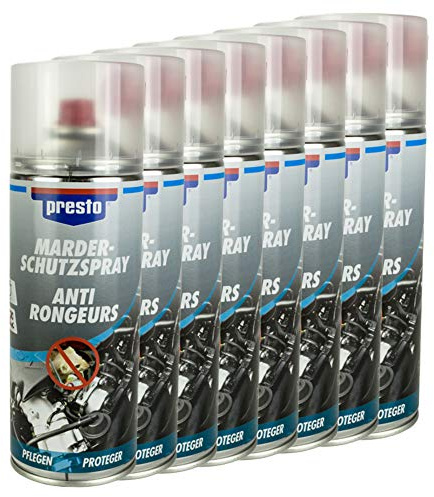 Presto 8X MARDERSCHUTZ-Spray MARDER Schutz Spray Kabel LEITUNGEN 400 ml 803857