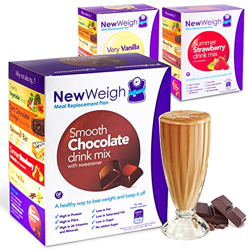 Meal Replacement Weight Loss Shake - Delicious Smooth Chocolate High Protein Diet Shake Powder, High in Fibre and Low Fat. Healthy Shakes for Women, Men 7 x 60g Sachets