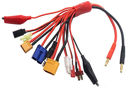 Vgoohobby 10 in 1 RC Lipo Battery Multi Charger Adapter 4.0mm Banana Plug Lead Convert Cable for RC Car Drone Quadcopter