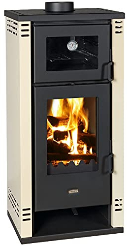 Prity EEK A+ kamin med bakfack PRITY K2 GT F gräddvit – 8,1 kW