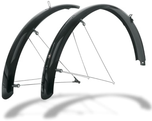 SKS Germany BLUEMELS Basic Schutzblech-Set 20 - 29 (Fahrrad-Spritzschutz in verschiedenen Größen, aus Kunststoff/Aluminium, inkl. Streben-Sicherheitssystem, Made in Germany)