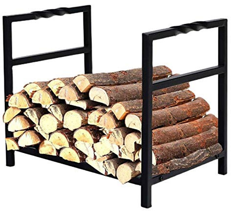 Holzregal Modernes Holzregal für Brennholz, Holzhalter für den Außenbereich, Holzkorb für Feuerstelle/Ofen/Kamin, Aufbewahrungsrahmen