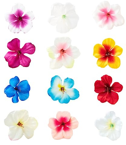 TAFACE 60 simulierte Blumen, 12 Blumenfarben, künstliche Seidenblumen, wiederverwendbar, geeignet für Hochzeiten, Partys, Gartendekorationen, DIY-Basteldekorationen, Foto-Requisiten