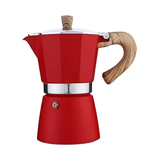 VVHUDA Coffee Maker Pot Aluminum Mocha Espresso Percolator Pot Coffee Kettle Cafetera Home Outdoor Stovetop Cafe Tools Red Yellow (Color : B Size : One size) small gift