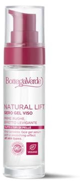 Bottega Verde - Natural Lift Siero Gel Viso, 30 ml, Effetto Levigante, Trattamento Prime Rughe, con Estratto di Giglio Bianco e Peptidi Vegetali, per Tutti i Tipi di Pelle