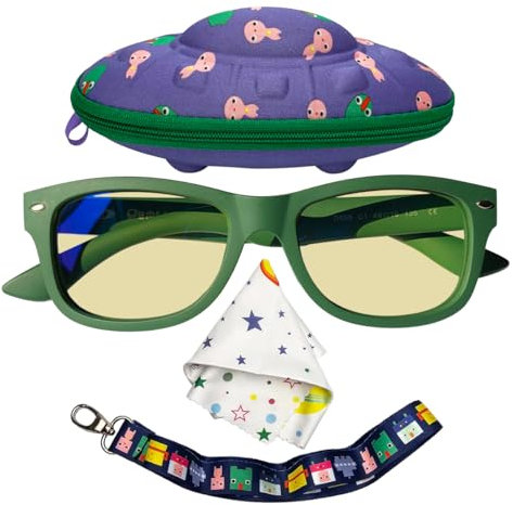 UpaClaire Occhiali anti luce blu per bambini, occhiali professionali per ragazzi e ragazze per ridurre l'affaticamento degli occhi, alleviare la pressione oculare e proteggere dalla luce blu nociva