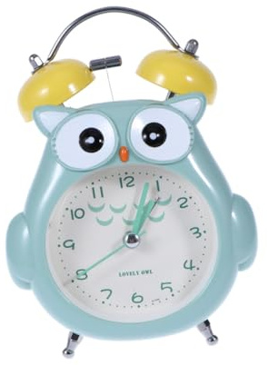 Cabilock orologi sveglia del gufo sveglia silenziosa scrivania suona la campana bambino