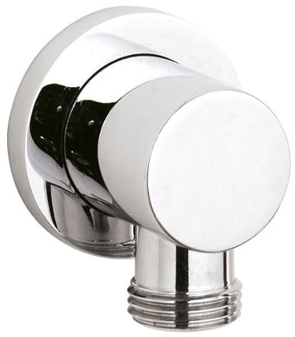 Balterley Shower Wall Outlet Elbow, Round Design Chrome Shower Outlet Elbow, Wall-Mounted Outlets, Wall Outlets Hose Connector for Bathroom Handheld Showers - 45 x 75 x 55mm (Chrome)