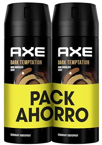 Axe Desodorante Antitranspirante Bodyspray DARK TEMPTATION Pack Ahorro 2x150 ML, El embalaje puede variar