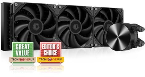 ID-COOLING FX360 PRO Refroidisseur liquide AIO 360 mm, 3 ventilateurs 120 mm haute efficacité, tête de pompe CD, compatible Intel et AMD