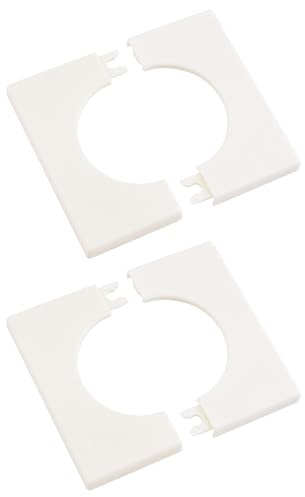 UFURMATE Rohrwandabdeckungen, 2 Stück 50mm ABS Kunststoffe selbstklebende Rohrplattenabdeckungen dekorative Rohrlochabdeckungen für Rohrrohrdekoration (Perlweiß)