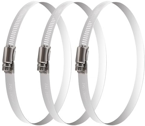 YIXISI 3 Pièces 141-165 mm Collier de Serrage, Colliers de Serrage en Acier Inoxydable 304, Tuyau Clips Réglable, pour Tuyaux D'eau, Plomberie