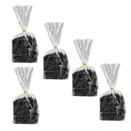 5 x Füllmaterial schwarz - 30 g pro Packung- Geschenkverpackung - Deko - Papier für Geschenkkorb - Präsentkörbe -