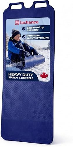 Roll Up Sleds for All Ages, Flexible Snow Carpet Mat 45”- Durable, Foldable Snow Sled Equipped with Two Handles, Made in Canada, Non-Slip Surface, Smooth Glide - 1 Unit