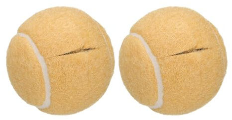 QUARKZMAN 2 Stück Vorgeschnittene Walkers Tennisbälle Beige | Universelle Vorgeschnittene Gleitball Walker Zubehör Gleiter, Für Möbelfüße und Bodenschutz